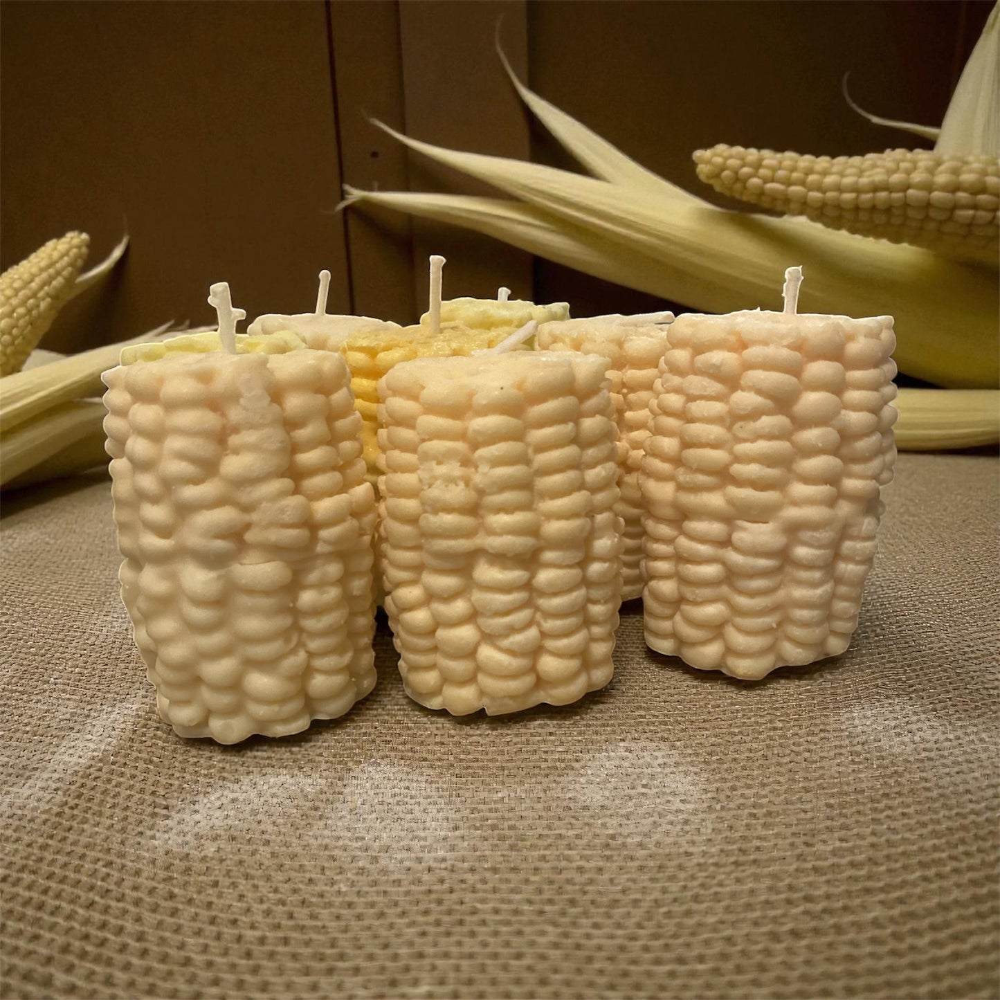 Corn on the cob scented candles