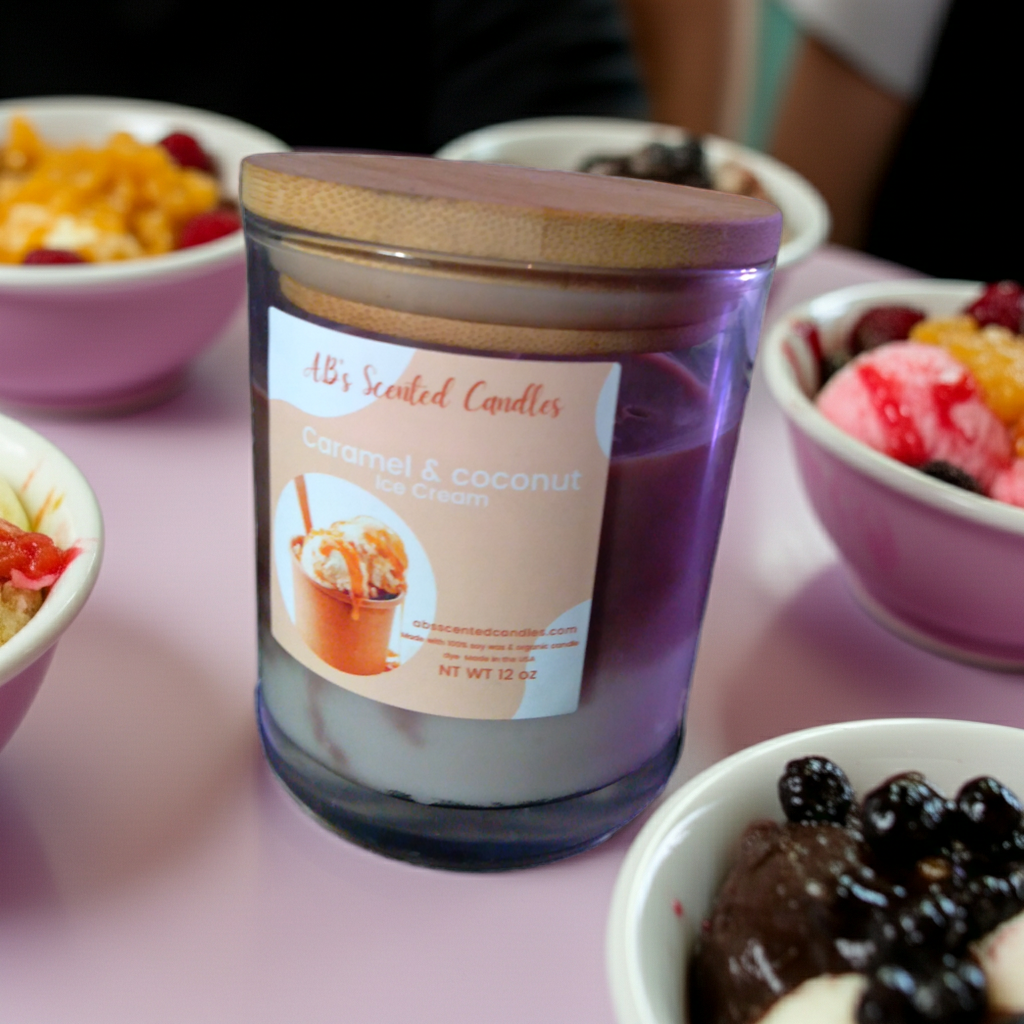 Caramel & Coconut Ice Cream Scented Candles