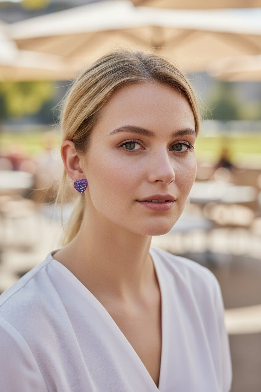 Sparkly Heart earrings