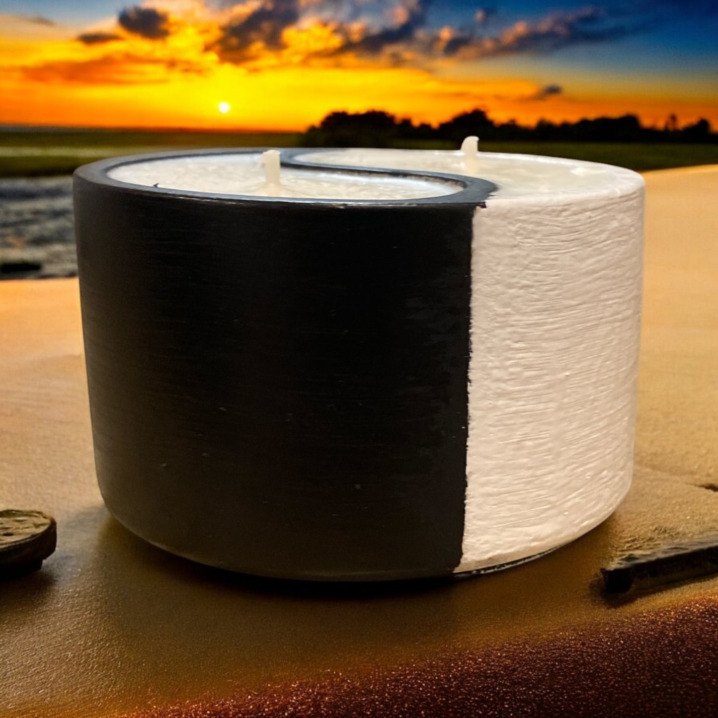 Ying yang scented candle-Flannel Scent