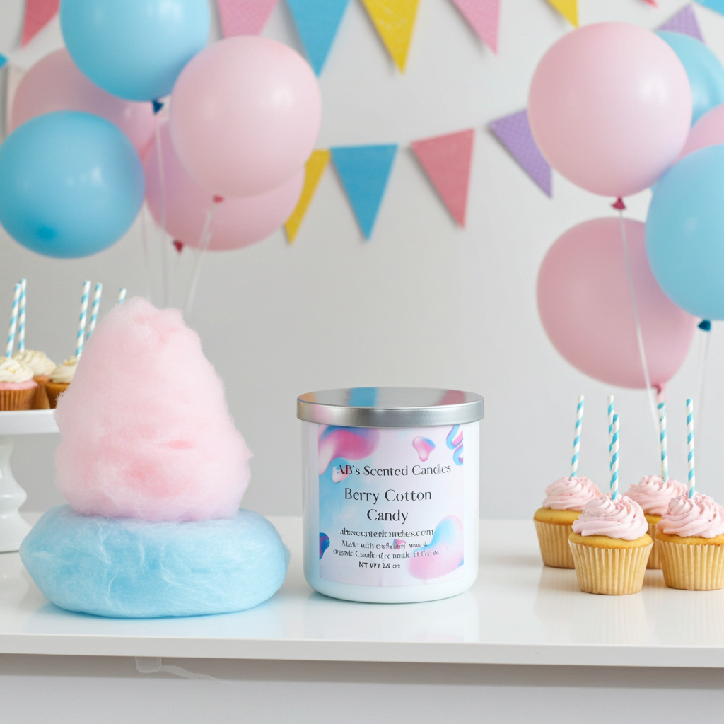 Blue Berry Cotton Candy Scented Candle