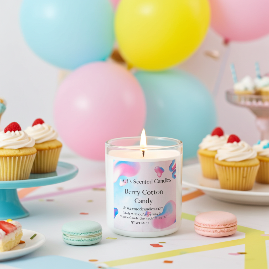 Blue Berry Cotton Candy Scented Candle