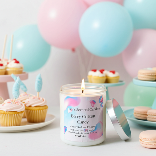 Blue Berry Cotton Candy Scented Candle