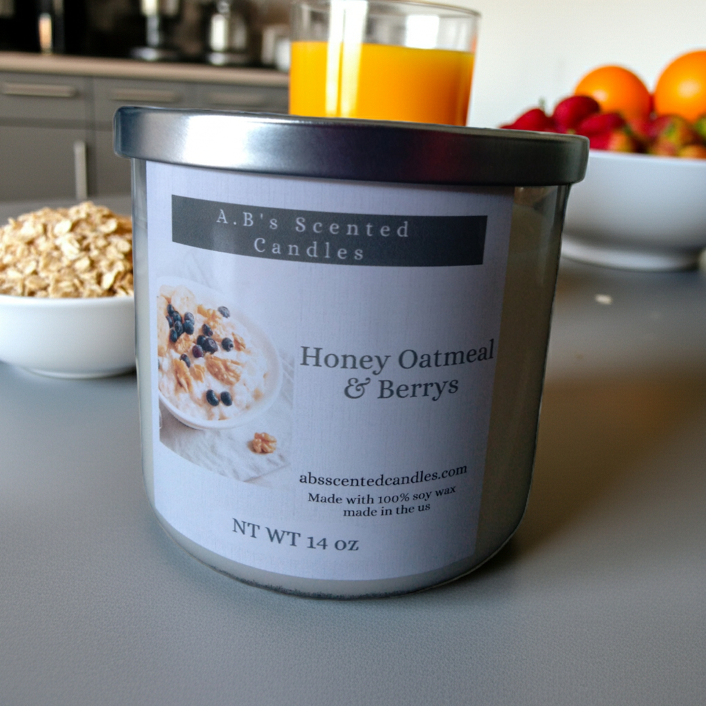 Honey oatmeal & Berries Scented Candles