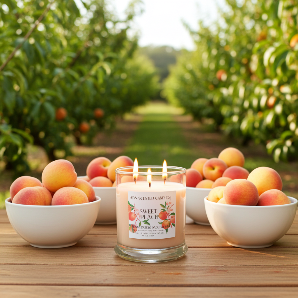 Sweet Peach Scented Candles