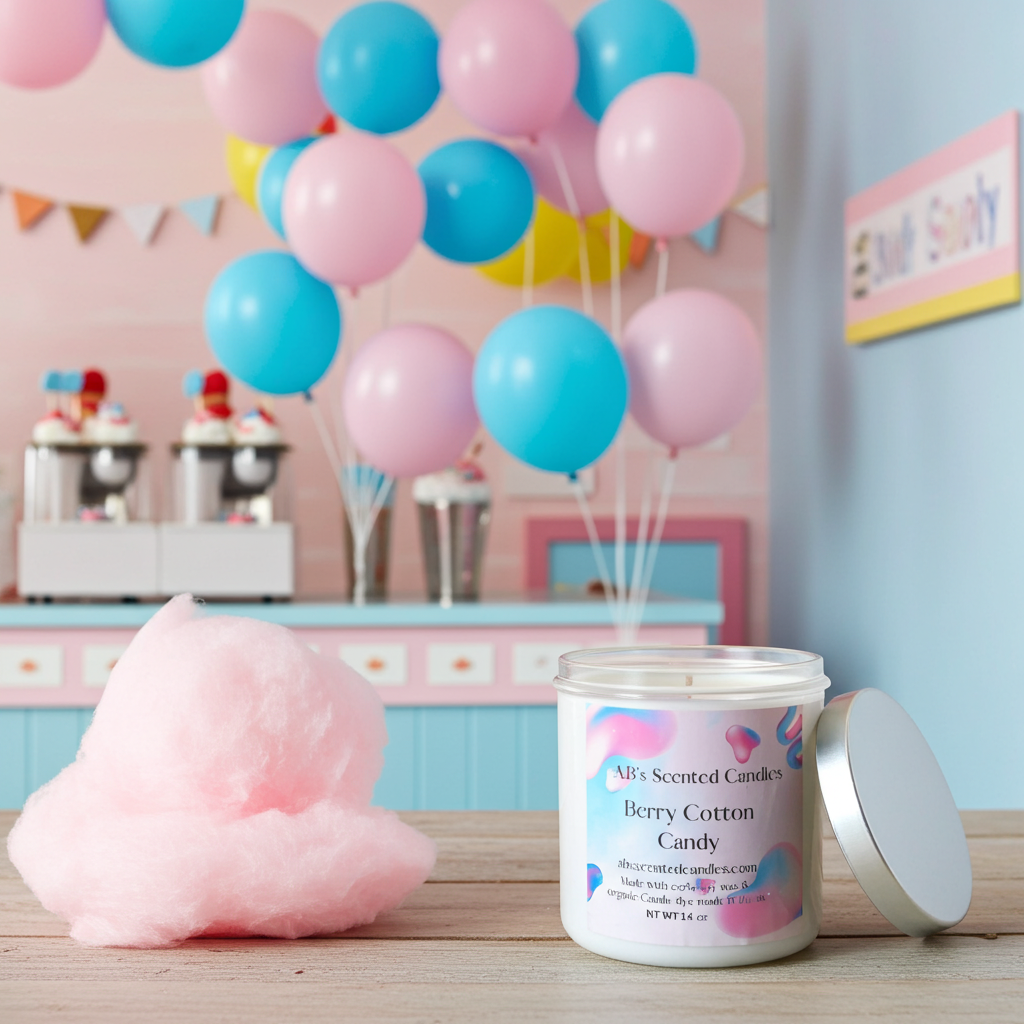 Blue Berry Cotton Candy Scented Candle
