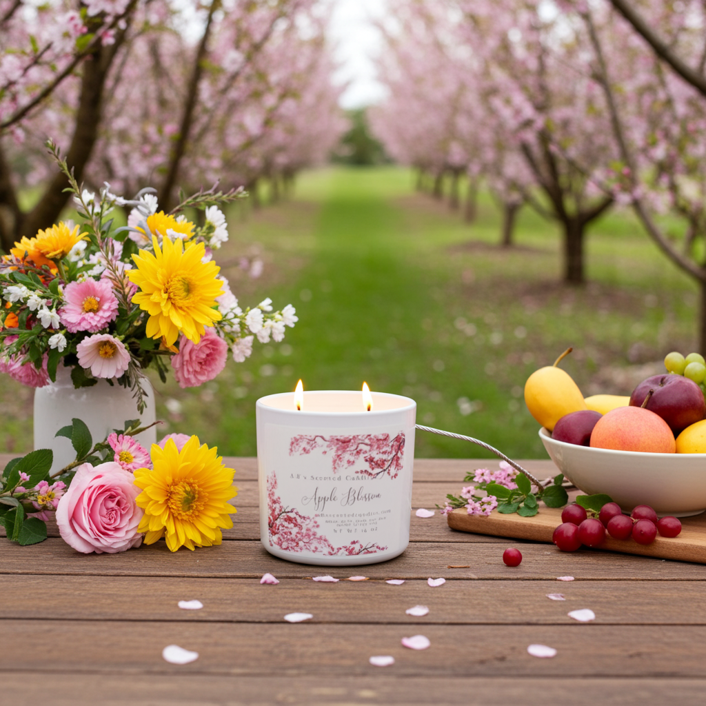Apple Blossom Scented Candles