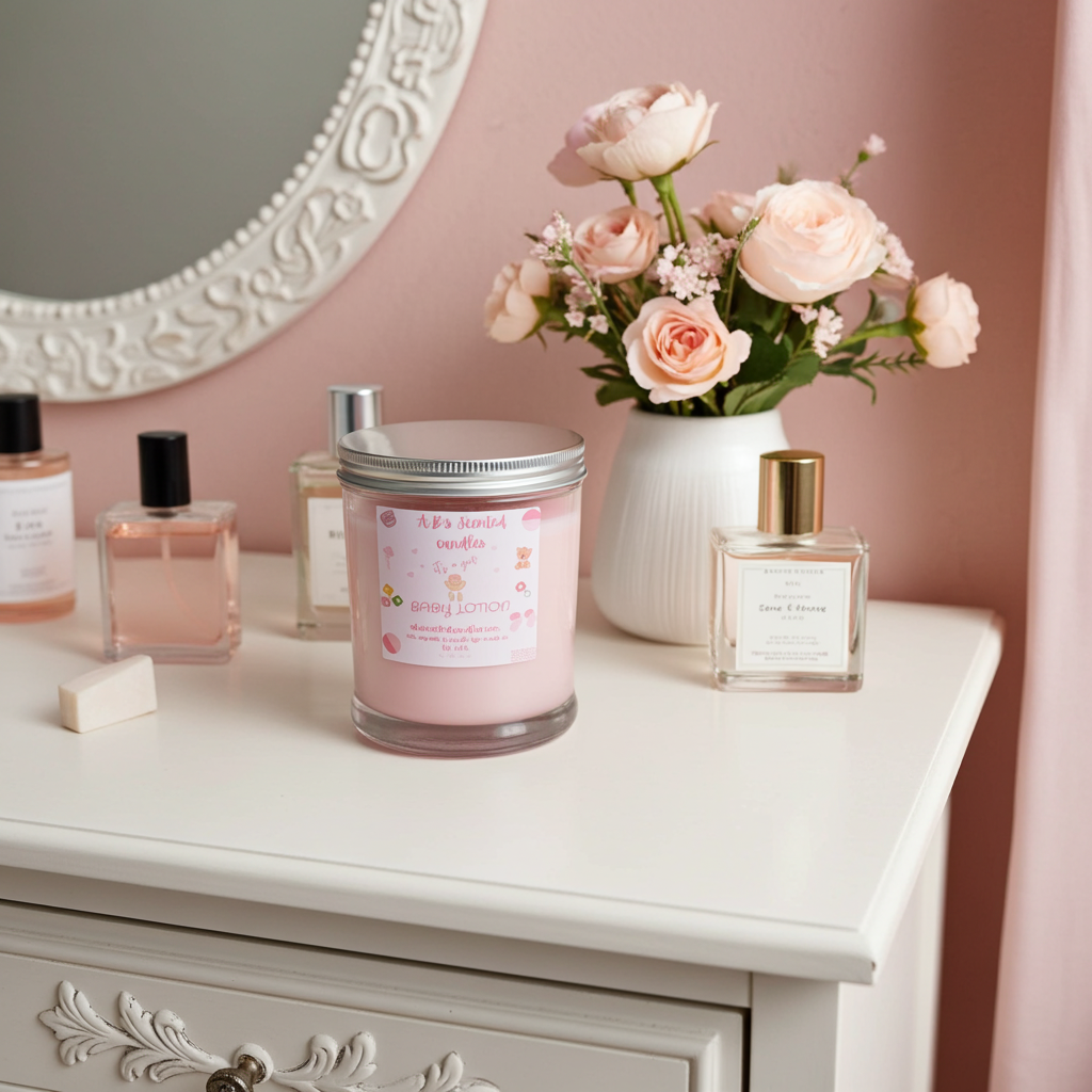 It's A Girl Baby Lotion Scented Candles