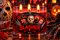 Slasher Halloween candle