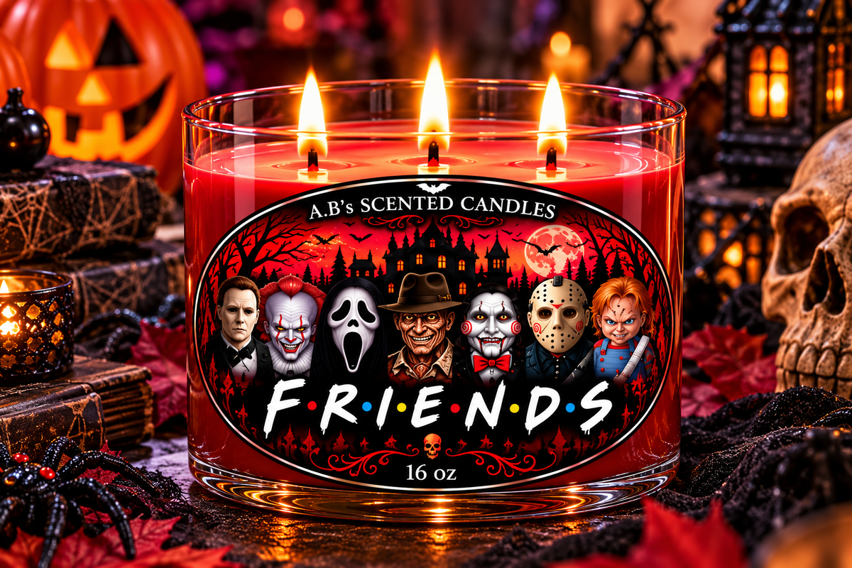 Friends Halloween candle