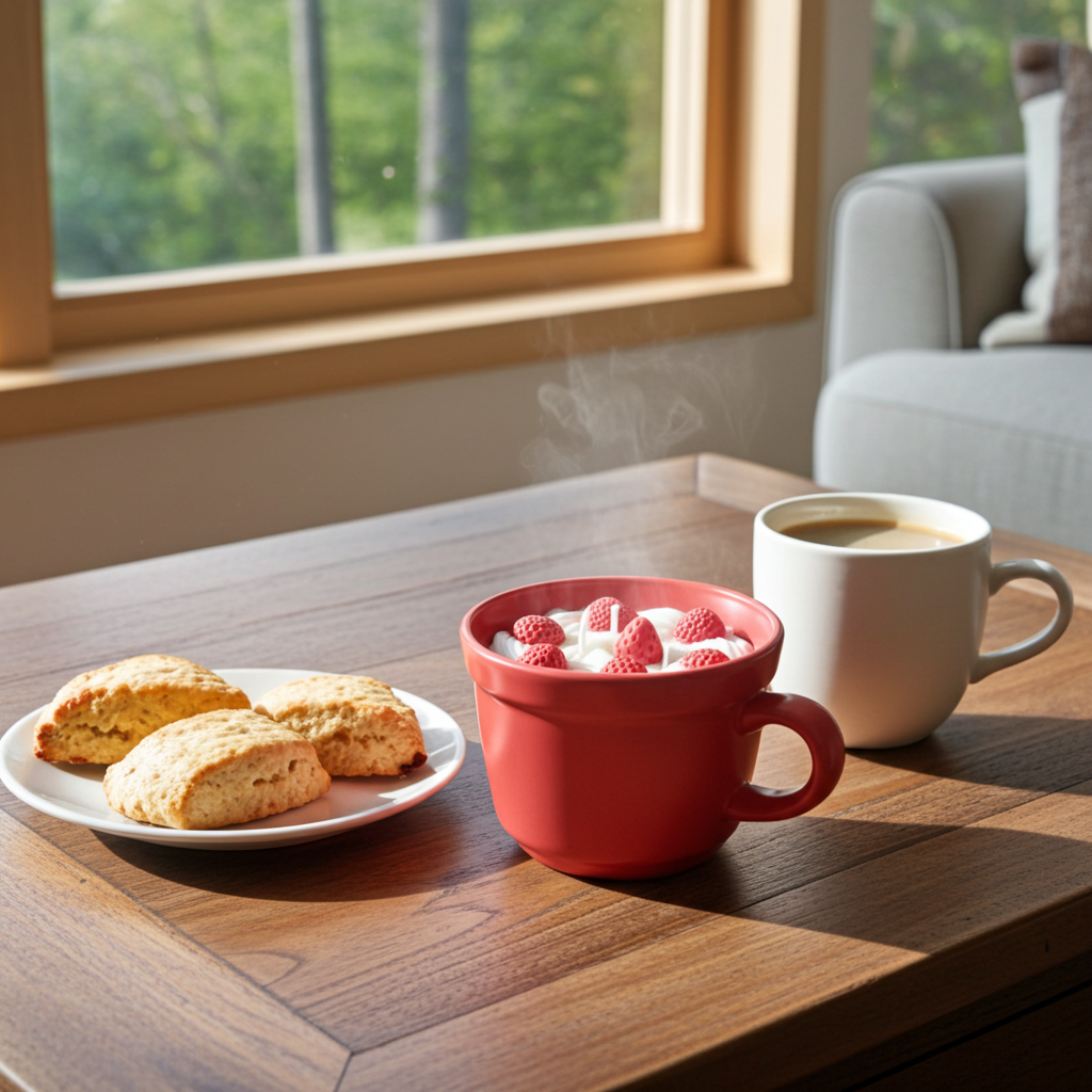 Strawberry short cake candle