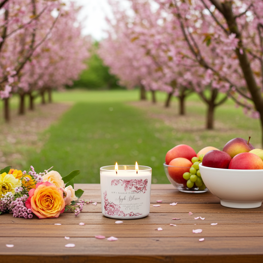 Apple Blossom Scented Candles
