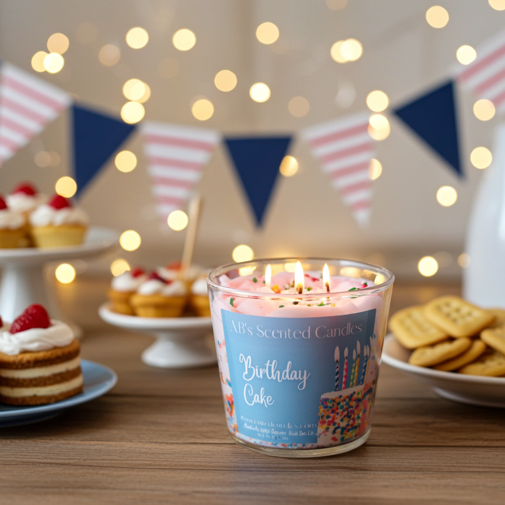 Birthday cake Scented Candles