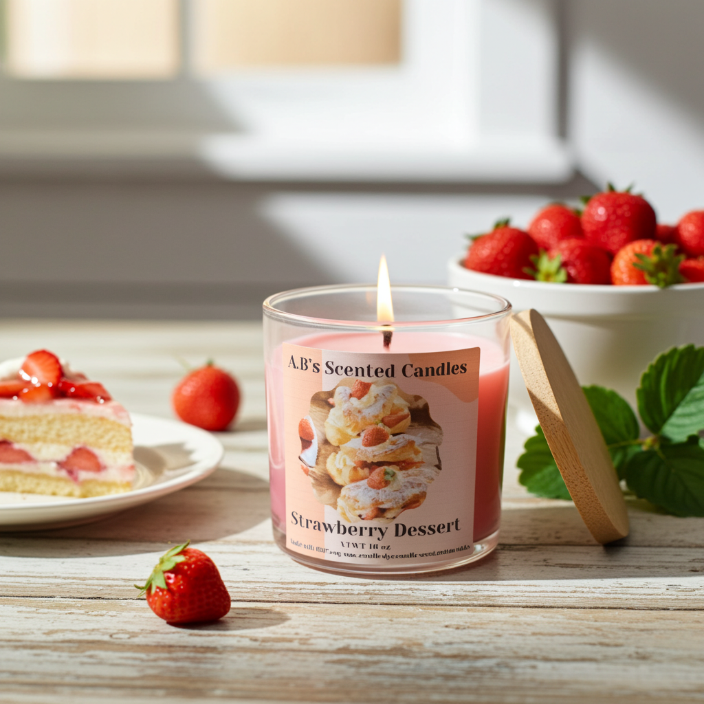 Strawberry Dessert  Scented Candles