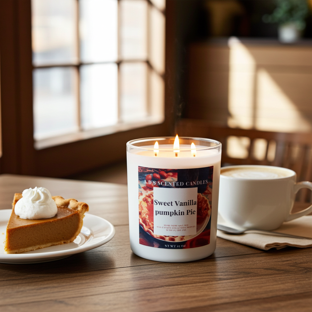 Sweet Vanilla Pumpkin Pie Scented candles