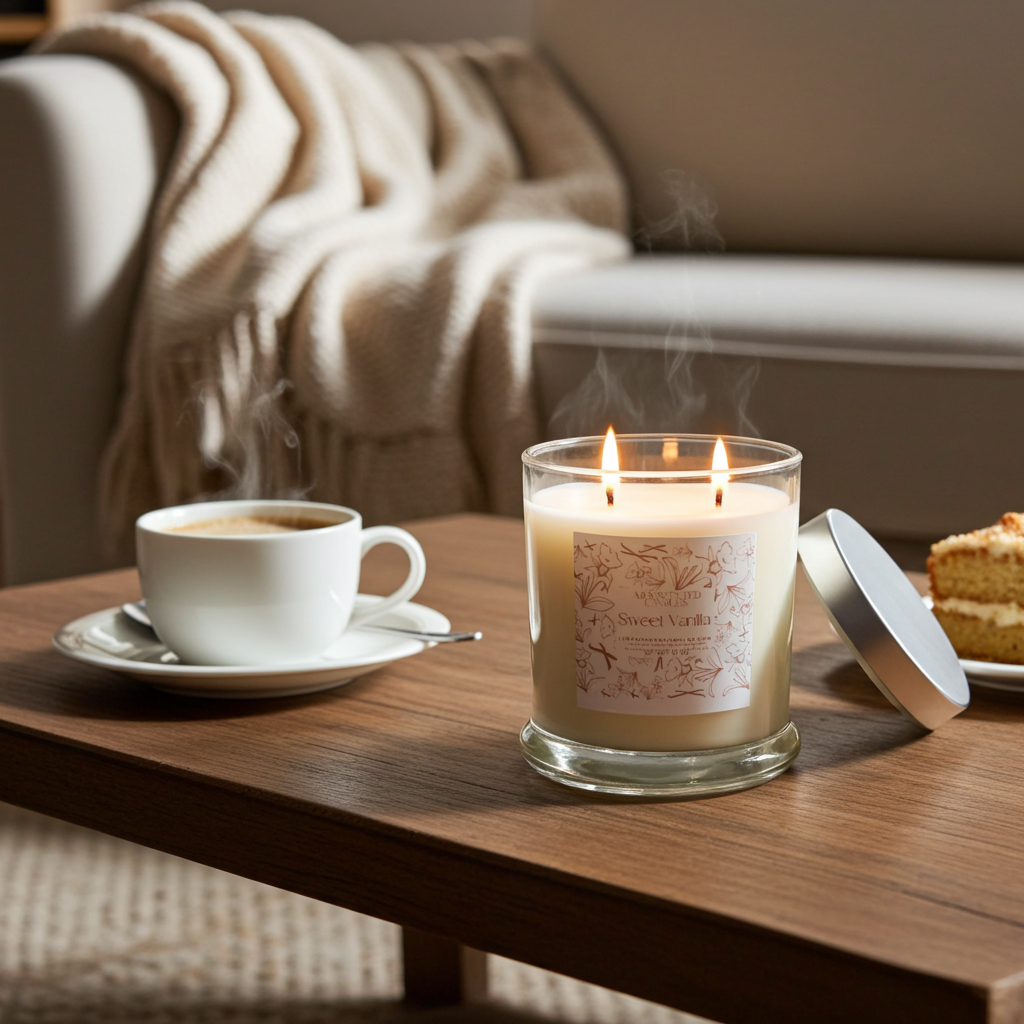 Sweet Vanilla Scented Candles