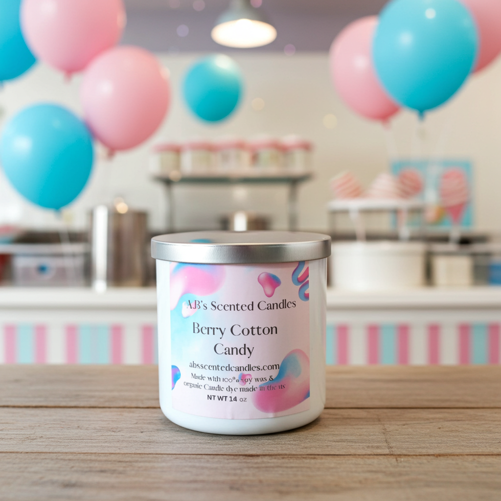 Blue Berry Cotton Candy Scented Candle