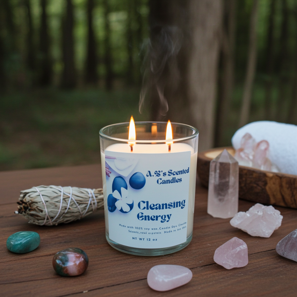 Cleansing Energy Crystal Scented Candles