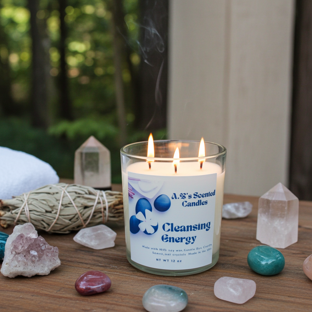 Cleansing Energy Crystal Scented Candles
