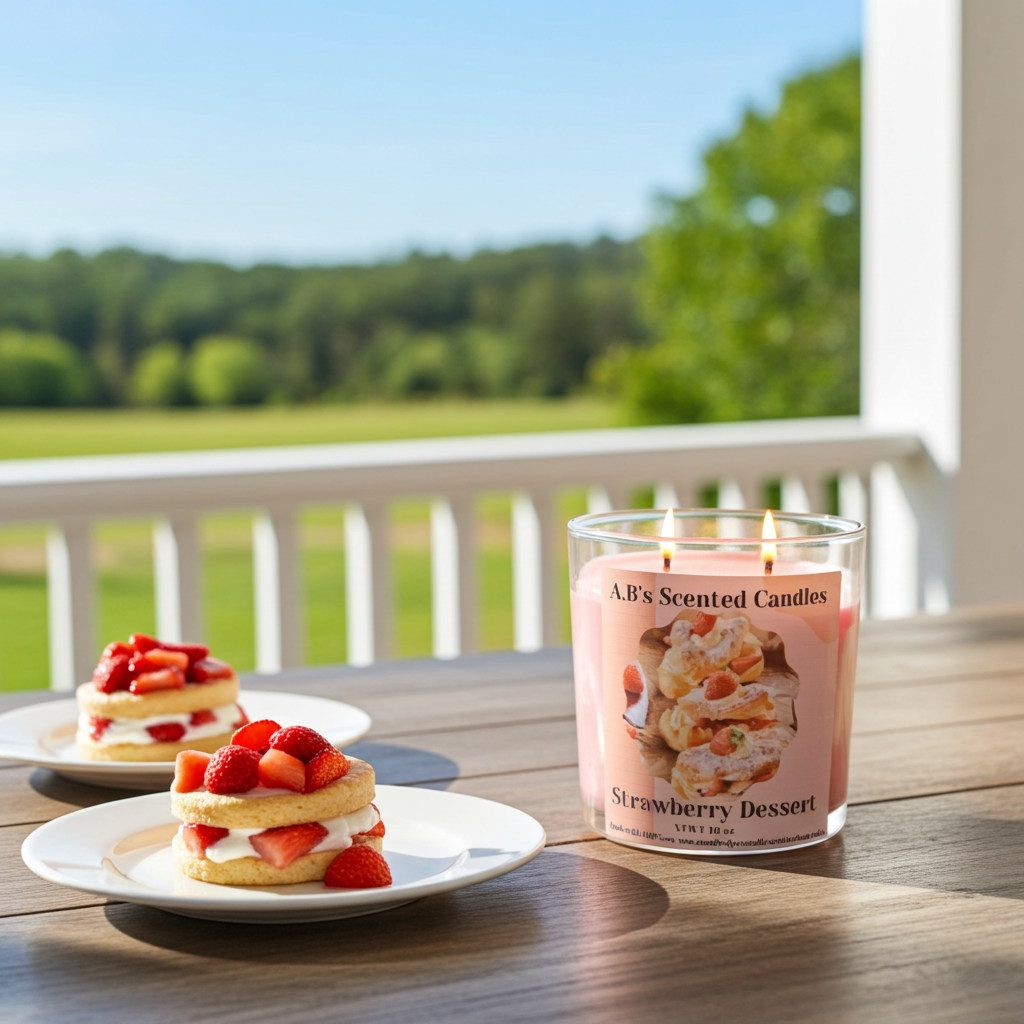 Strawberry Dessert  Scented Candles