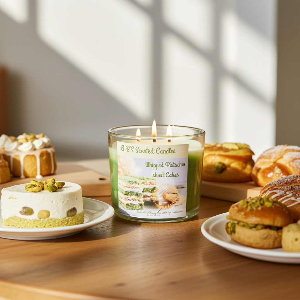 Whipped pistachio shortcake Candle