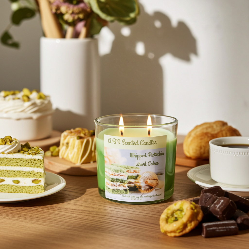 Whipped pistachio shortcake Candle