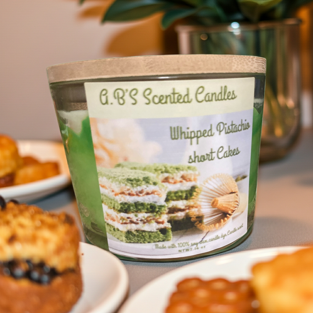 Whipped pistachio shortcake Candle