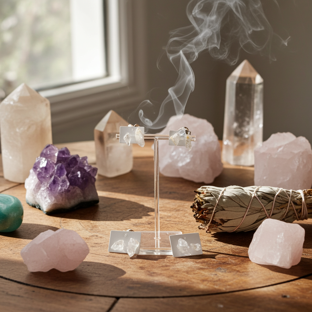 Clear Quartz Earrings-Healing Properties