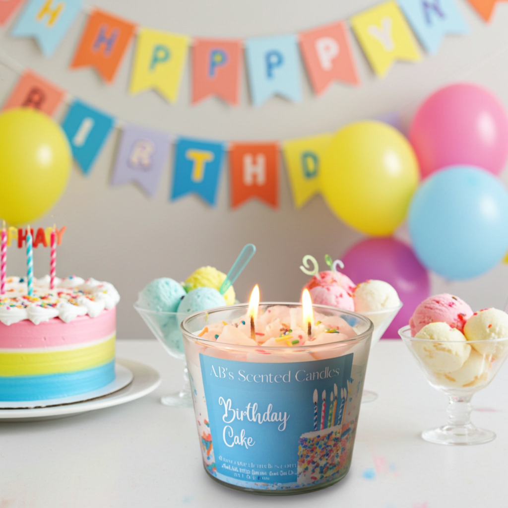 Birthday cake Scented Candles