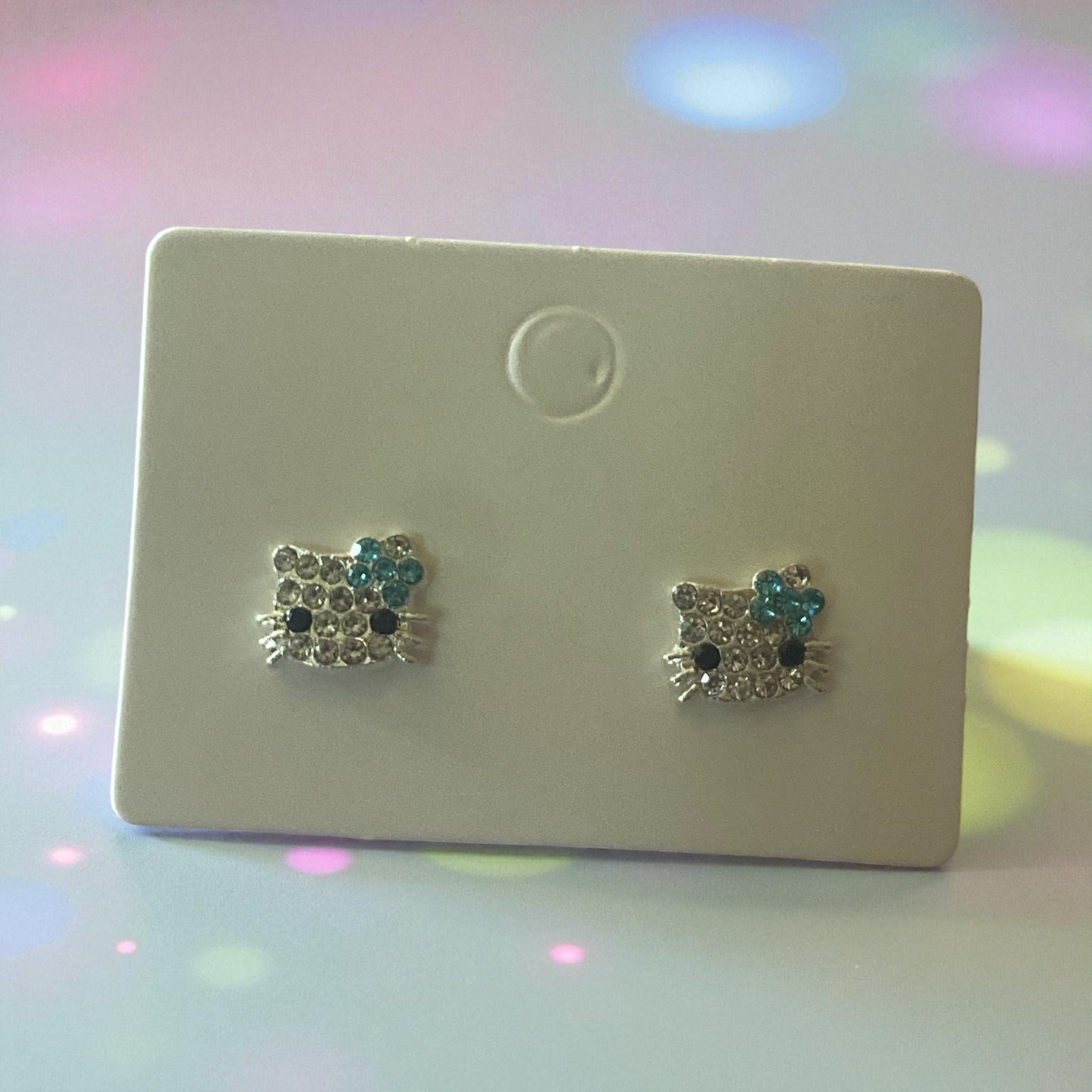 Hello Kitty cz diamond earrings