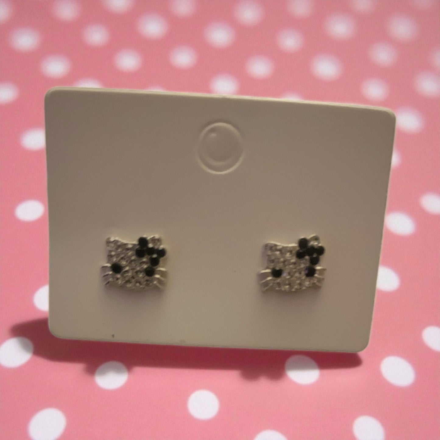 Hello Kitty cz diamond earrings