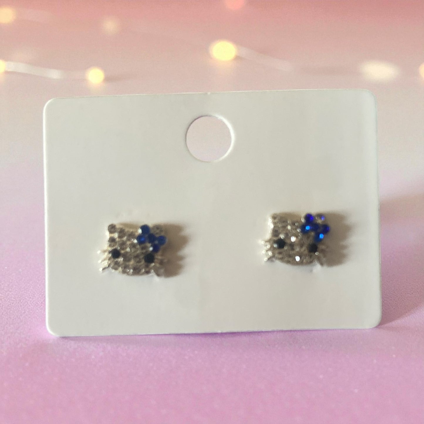 Hello Kitty cz diamond earrings