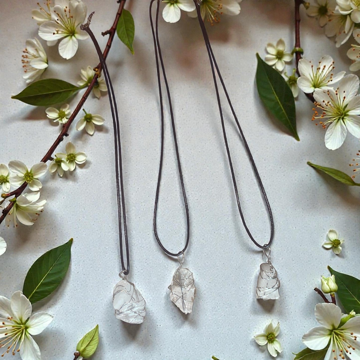 Clear Quartz Necklaces -known for Healing ,balance,manifestation,