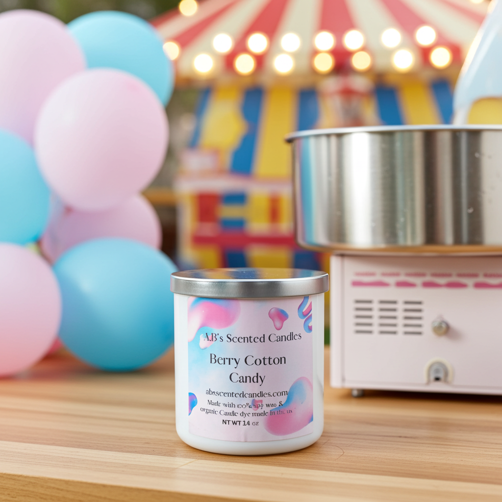 Blue Berry Cotton Candy Scented Candle