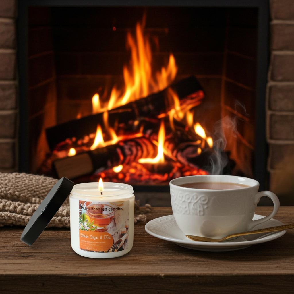 White Sage & Tea Scented Candles