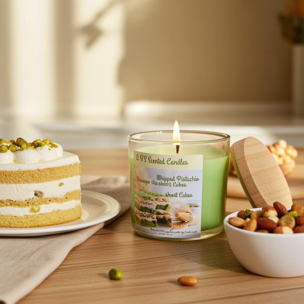 Whipped pistachio shortcake Candle