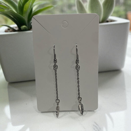 Long feather earrings