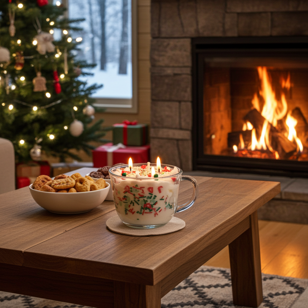 Holiday Lat-tee Christmas candles