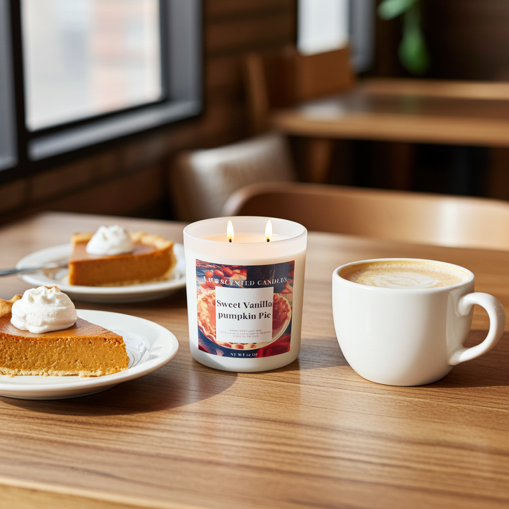 Sweet Vanilla Pumpkin Pie Scented candles