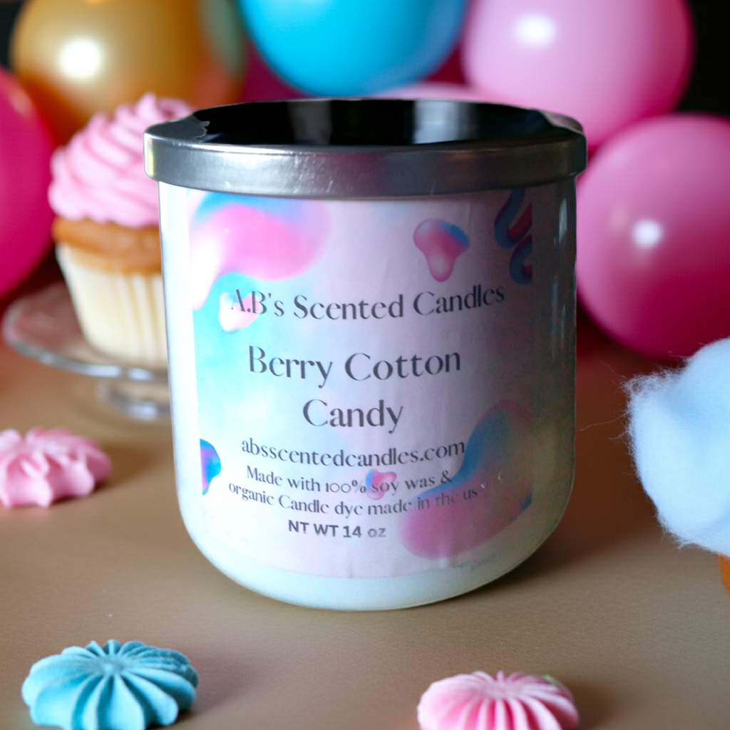 Blue Berry Cotton Candy Scented Candle