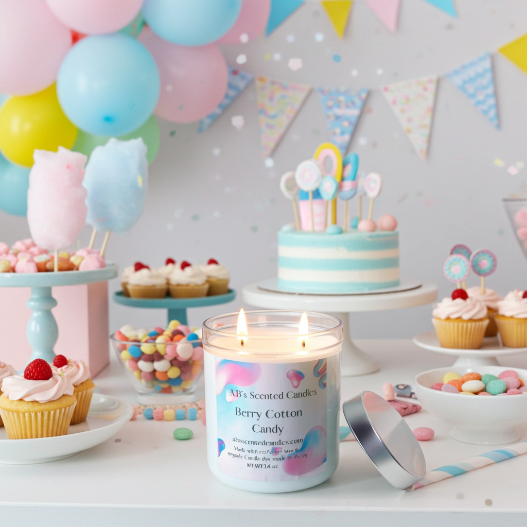 Blue Berry Cotton Candy Scented Candle