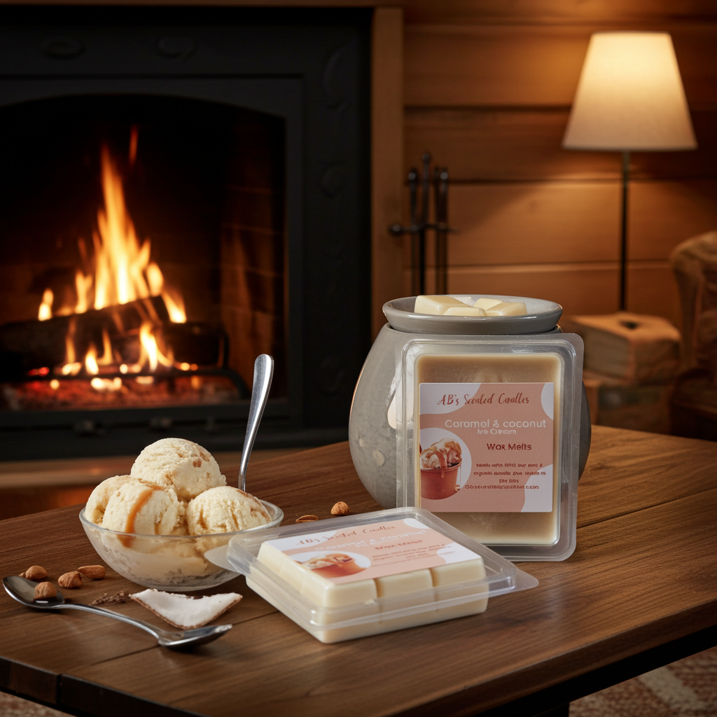 Caramel & coconut ice cream wax melts