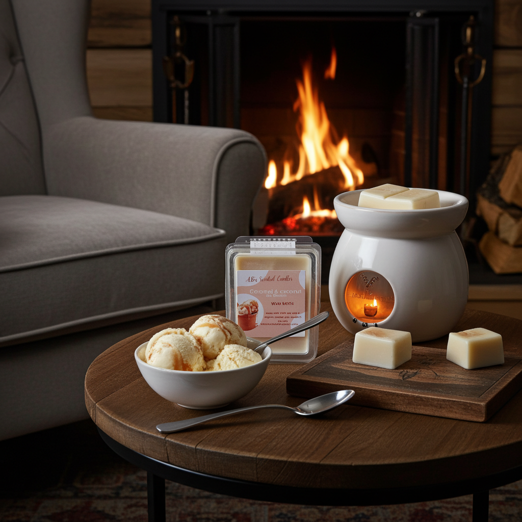 Caramel & coconut ice cream wax melts