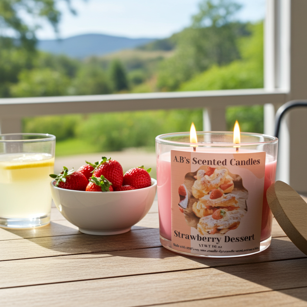 Strawberry Dessert  Scented Candles