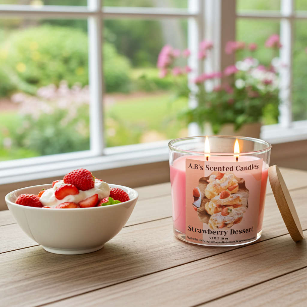 Strawberry Dessert  Scented Candles