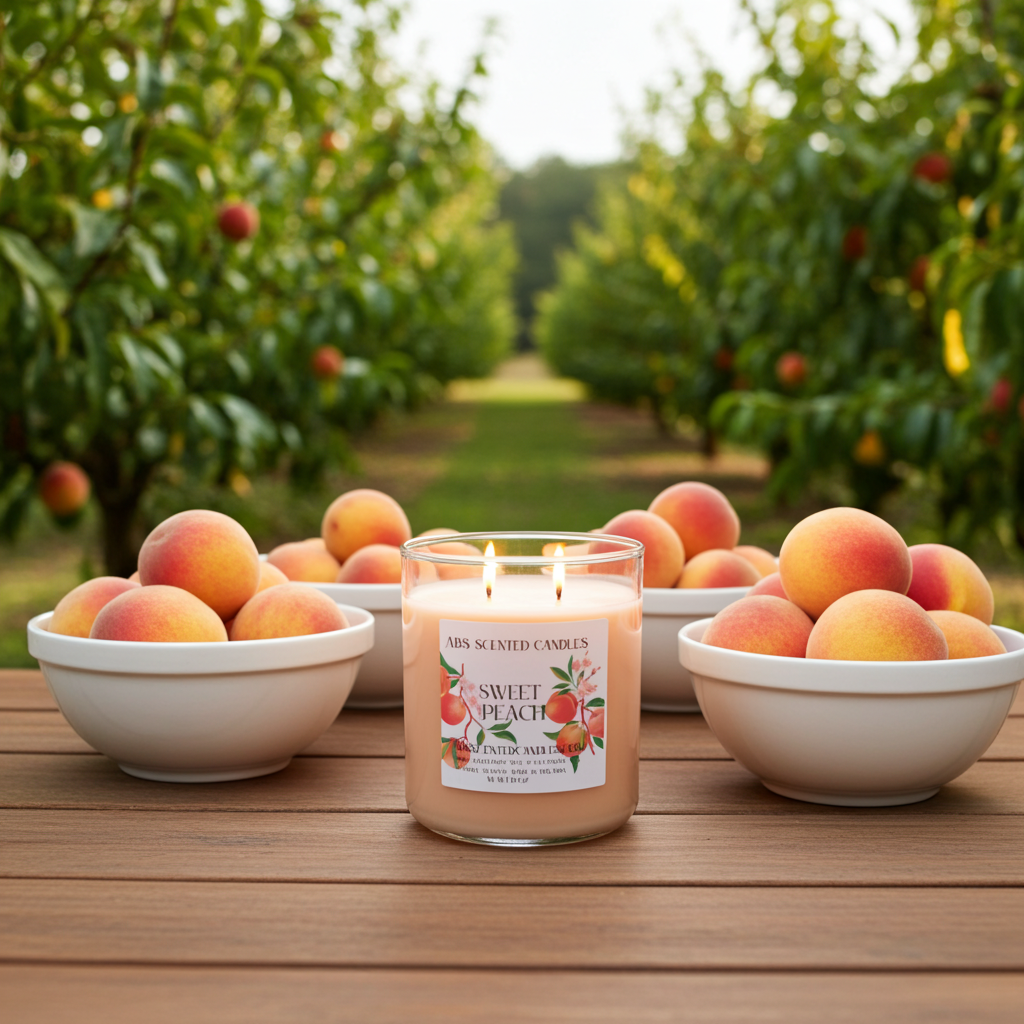 Sweet Peach Scented Candles