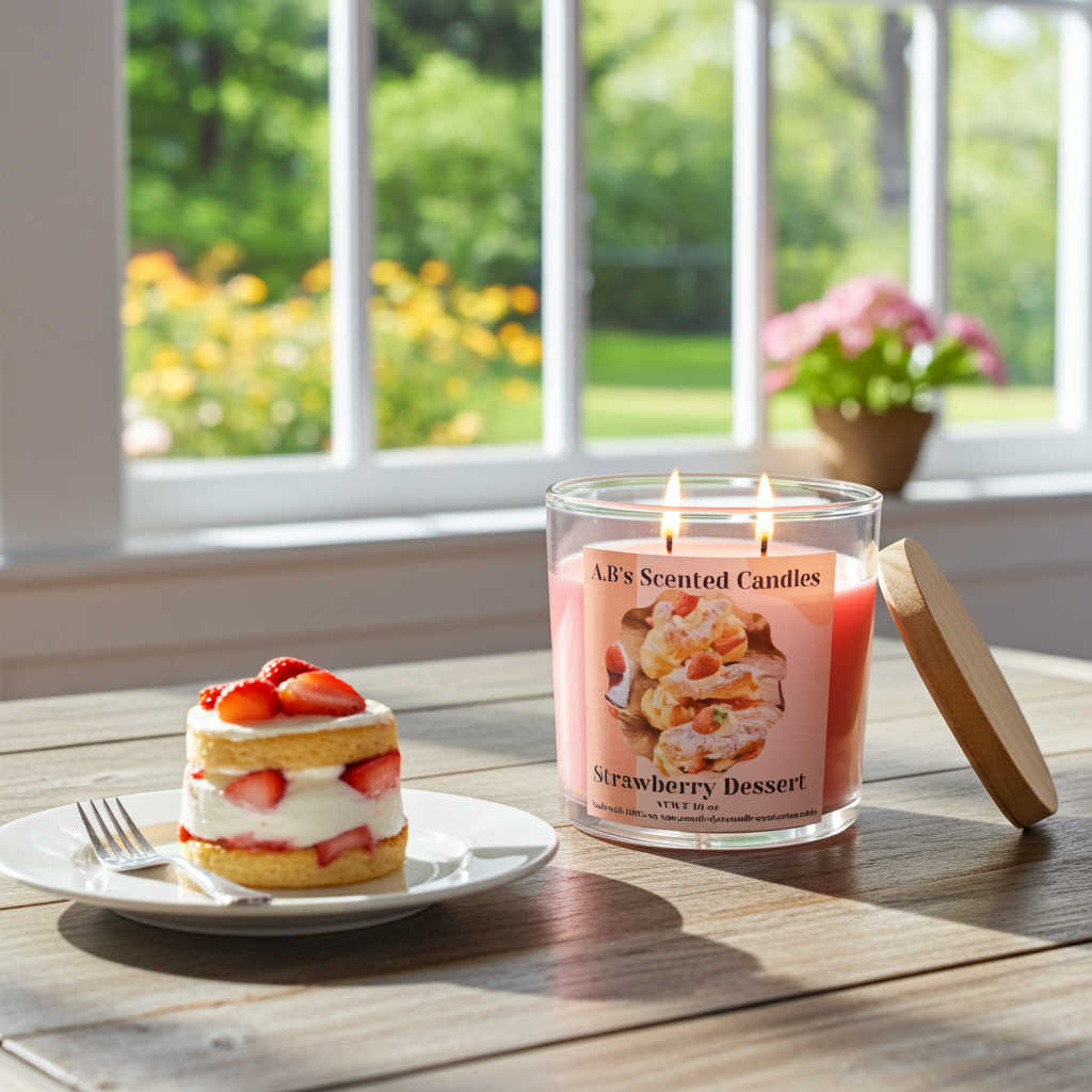 Strawberry Dessert  Scented Candles